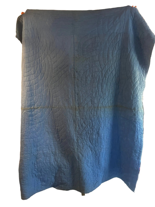 Beautiful Vintage Patchwork Quilt Bow Tie Design Pattern 87x 71 Handmade Quilt